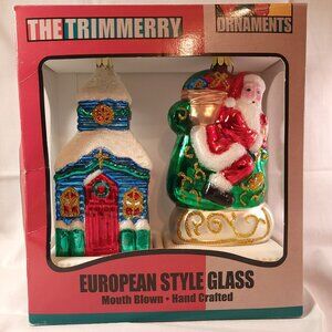 Vintage The Trimmerry European Style Glass Ornaments